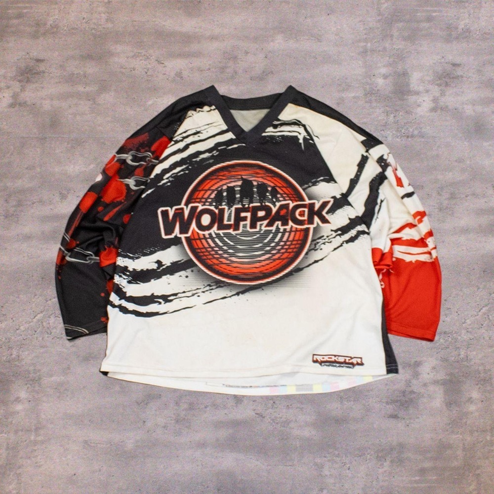 Y2K 2000's 00's Wolfpack AOP Moto Racing Hockey Jersey